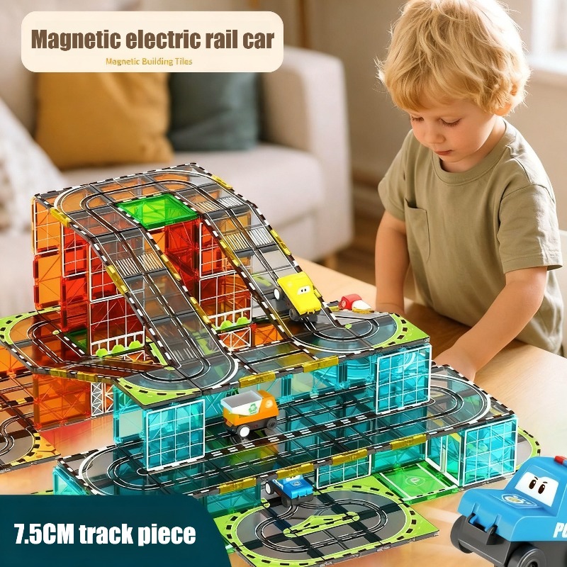 Kids Toys Electric Car - Kreative Magnetismus Elektrische Schiene Auto Kinder
