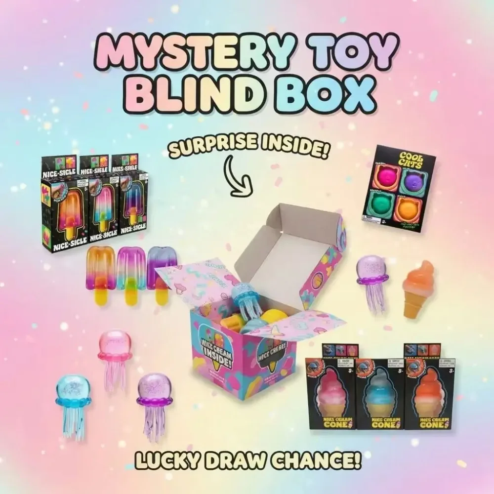Kids Toys Set - Squishy Mystery Box, Set aus langsam