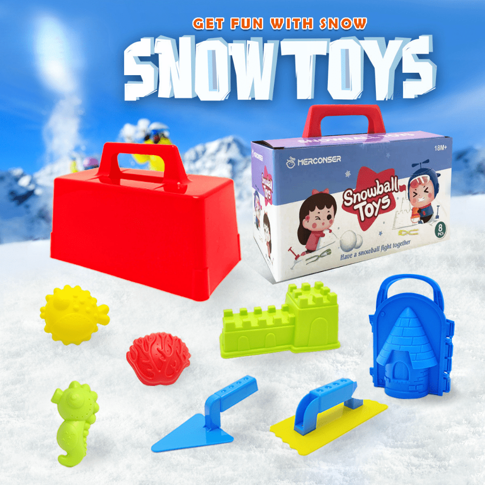 Kinetic Sand Mold - 8-teiliges Winter-Schnee-Spielzeugset für Kinder – verdickte
