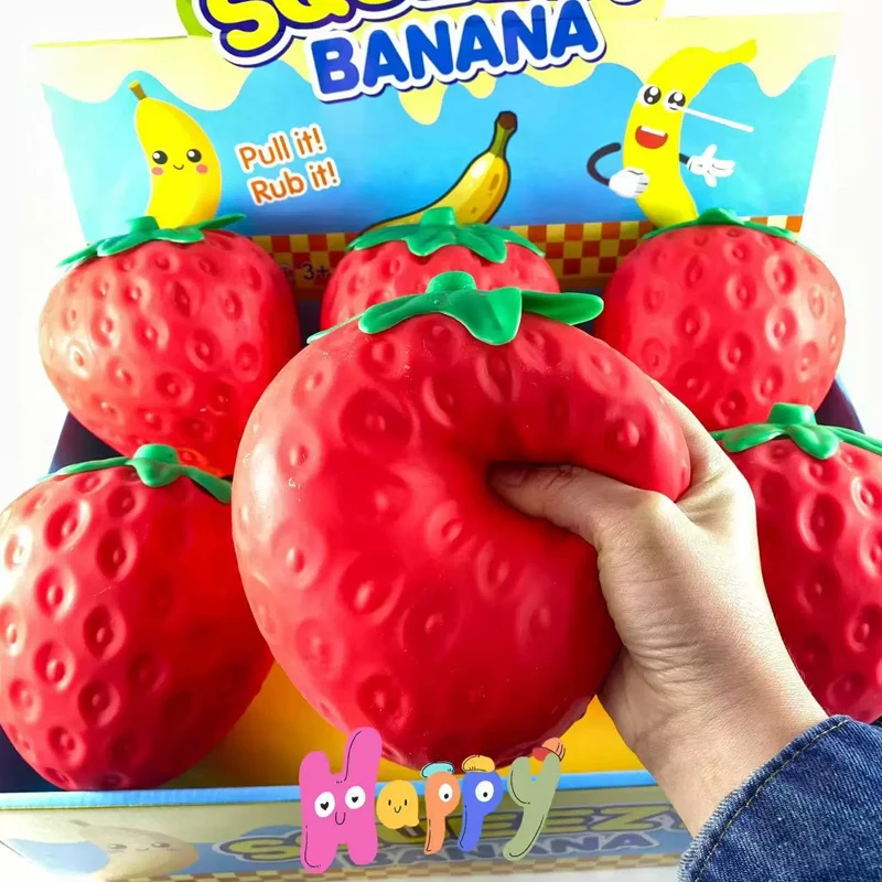 Kids Toys Return Gift - Super Jumbo Erdbeer-Squishy mit Creme-Duft, Langsam