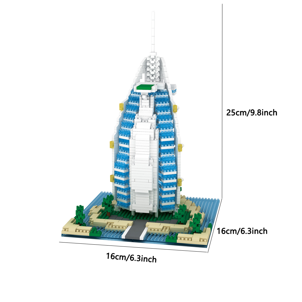 Kids Toys Dubai - Knew Built Dubai Skyline-Bausteinmodelle, kreative Dekorationen,