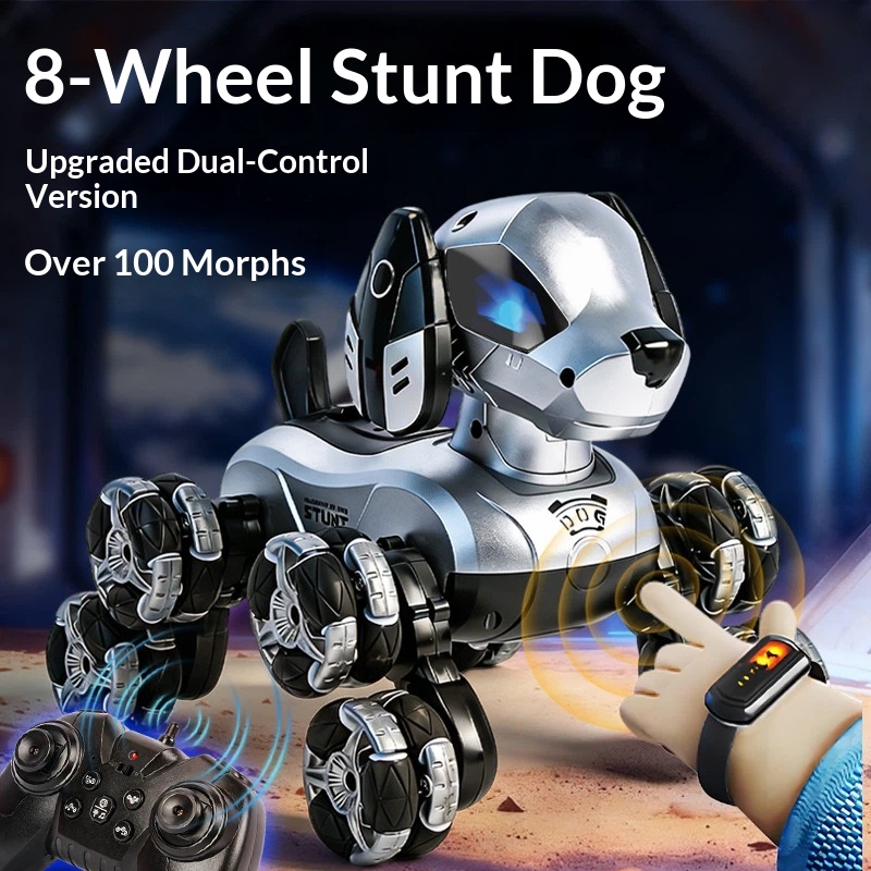 Kids Toys Electric Car - Neuer RC Stunt-Roboterhund 8-Rad Elektro-Spielzeugauto mit