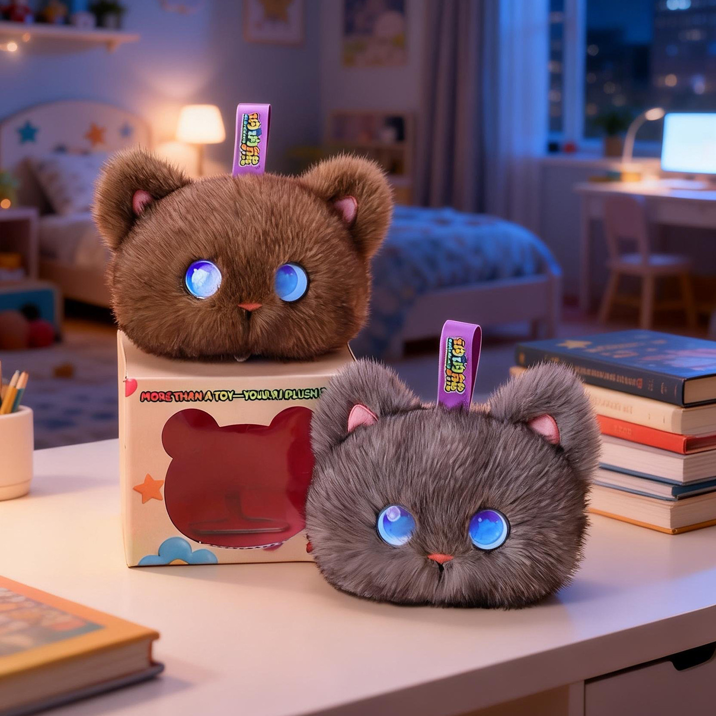 Kids Y Toys - Tobot KI-Plüschkatzen-Spielzeug Interaktiver Emotionaler Begleiter Roboter-Stofftier