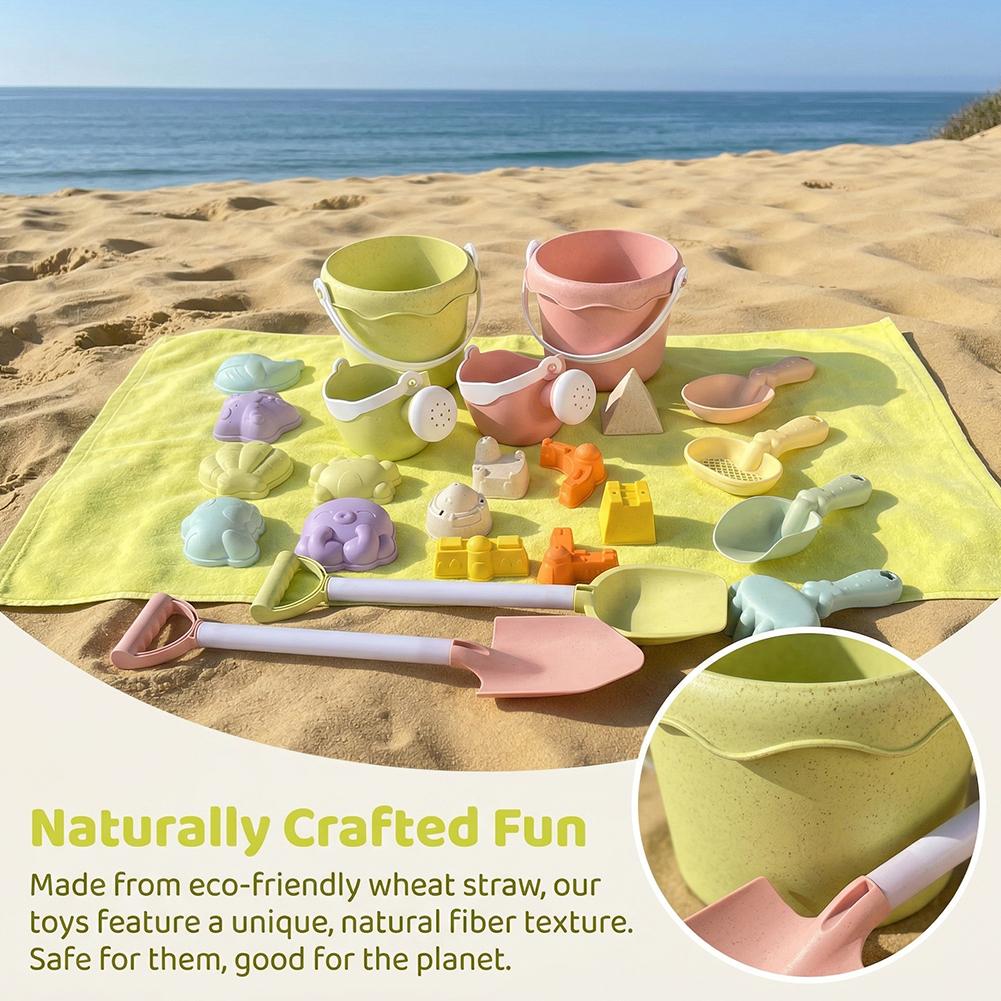 Kinetic Sand Mold - Weizenstroh Kinder-Strandspielzeug-Set Sommer Outdoor-Sandspiel-Kit Umweltfreundliches Tragbares