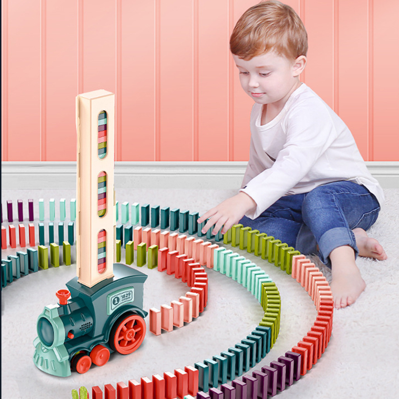 Kids Toys Electric Car - Kinder elektrische Domino Zug Auto Set