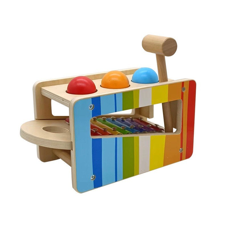 Kids Toys Xylophone - Pfund- und Wasserhahnbank mit ausziehbarem Xylophon,