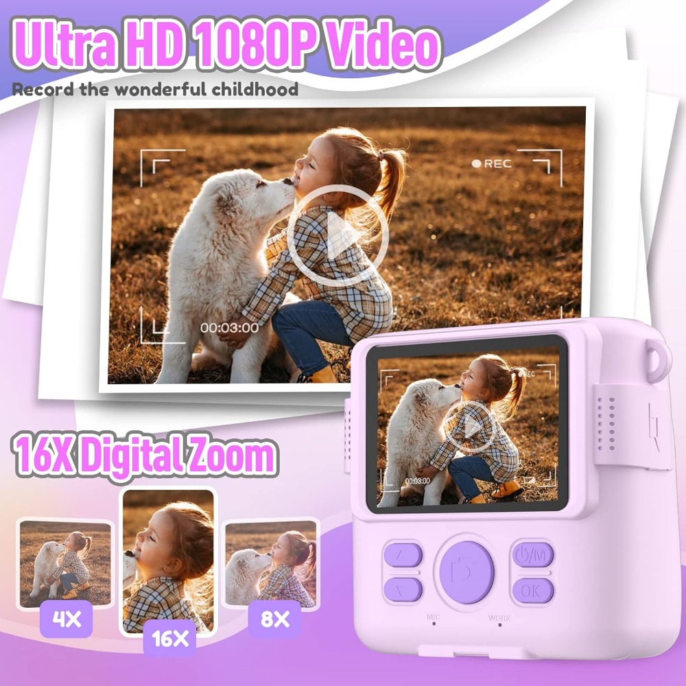 Sofortdruckkamera für Kinder,  – Toys For Kids Video Bewertung und Preis