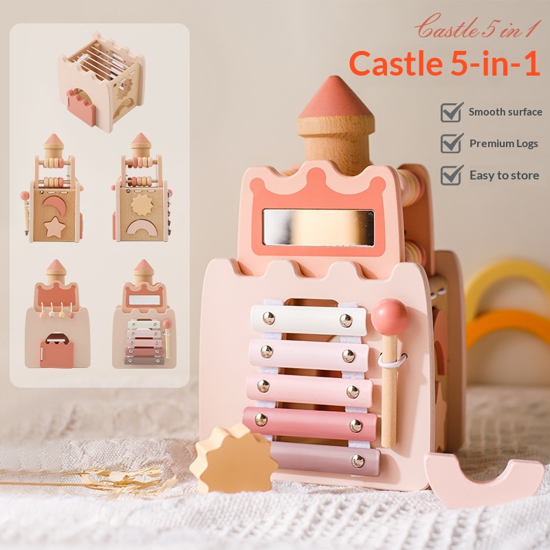 Holzschloss 5-in-1 Aktivitätsw – Kids Toys Xylophone Bewertung und Preis