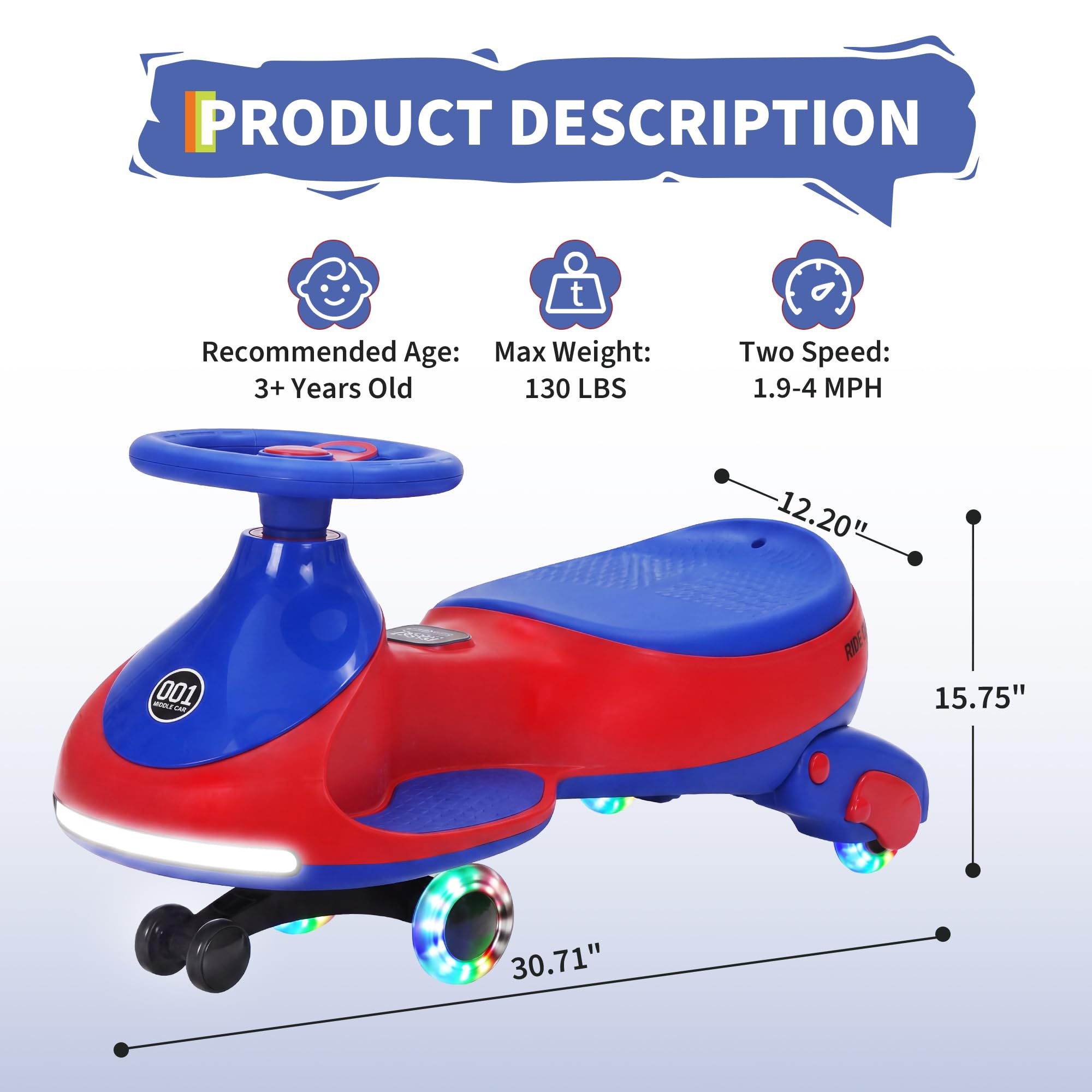 12V Elektrisches Wiggle Car fü – Kids Toys Electric Car Bewertung und Preis