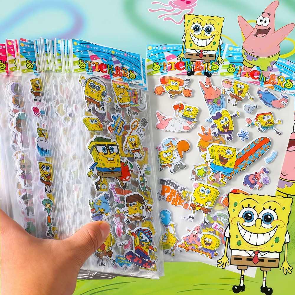 12er-Pack SpongeBob 3D-Aufkleb – Kids Toys Return Gift Bewertung und Preis