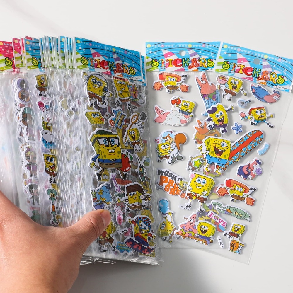 12er-Pack SpongeBob 3D-Aufkleb – Kids Toys Return Gift Bewertung und Preis