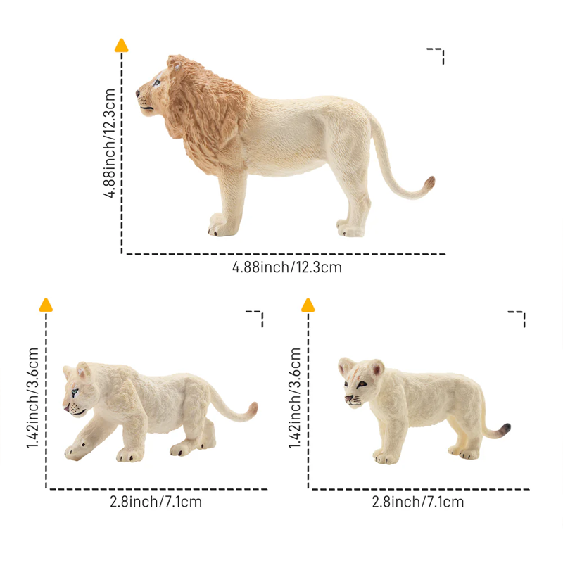 6Pcs Simulation Weißer Löwe Fa – Kids Toys Variety Bewertung und Preis